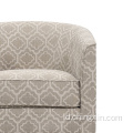 Grosir beige multi kain kursi aksen putar